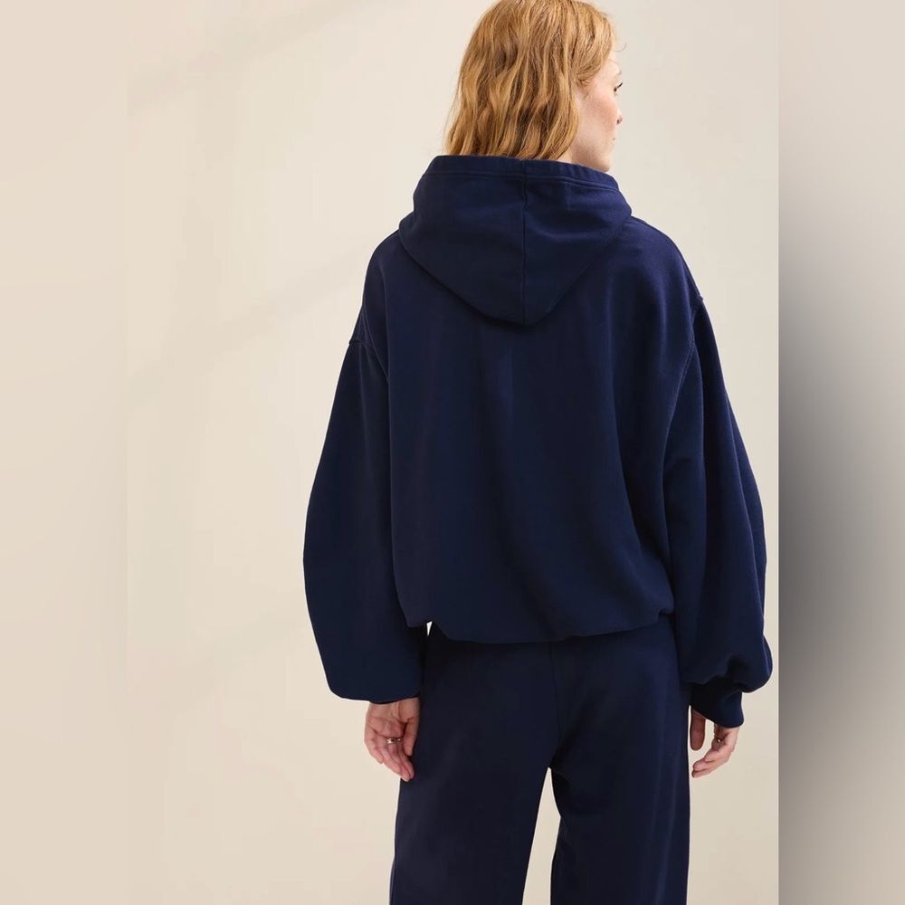 aerie True Black Jet Setter Matching Hoodie Jogger Sweat Set - Picture 3 of 16